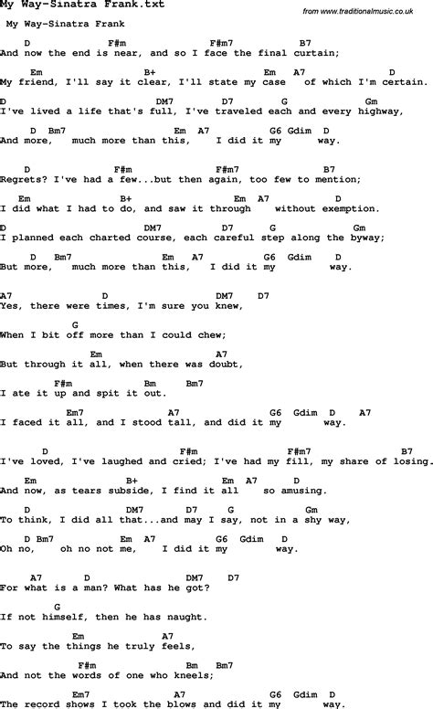 my way lyrics deutsch.